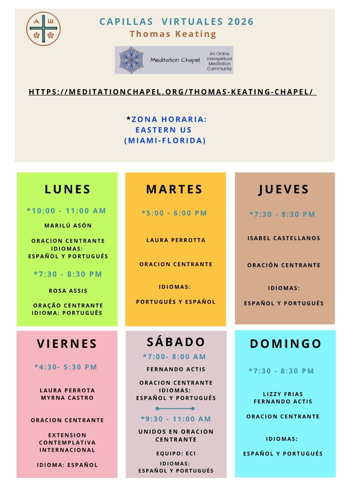 Calendario de Capillas Virtuales ECI